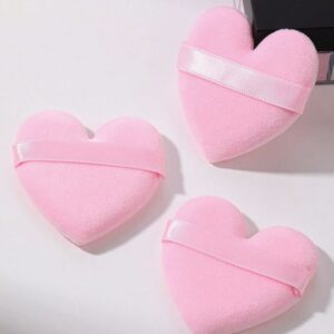 Pink Heart-Shaped Makeup Sponge - 1 pcs