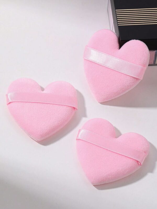 Pink Heart-Shaped Makeup Sponge - 1 pcs