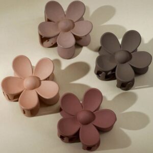 Small Matte Flower Clips - 1pcs