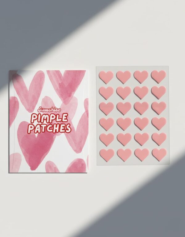 Hydrocolloid Heart Pimple Patches - 24 Patches